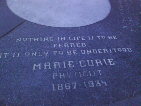 Nothing in life is to be feared. It is only to be understood. - Marie Curie